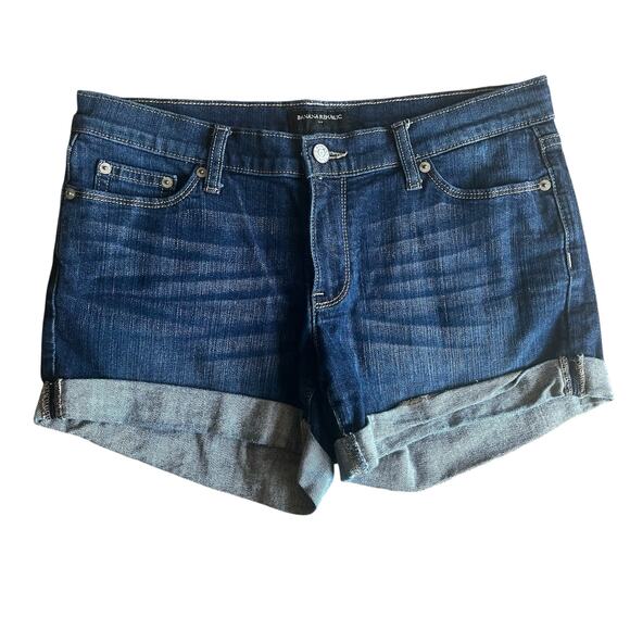 Banana Republic Dark Wash Jean Shorts Size 28 / 6 - Picture 1 of 5